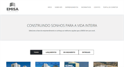Desktop Screenshot of construtoraemisa.com.br